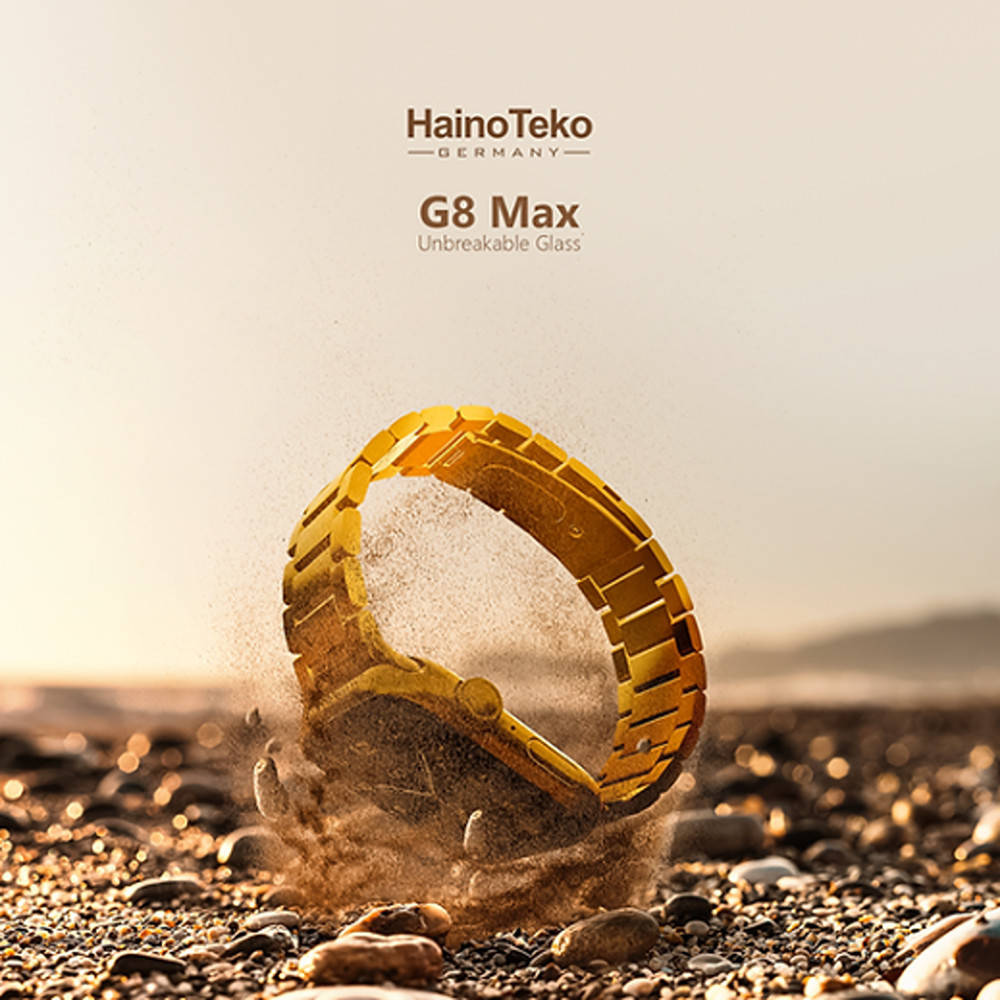 Haino Teko G8 Max Smart Watch, 45mm Bluetooth Call Wireless Charging Waterproof Gold - Image 2
