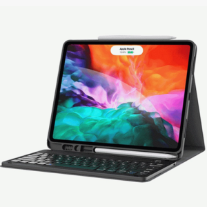 Green iPad Air 4 10.9 Premium Vegan Leather Case With Wireless Keyboard