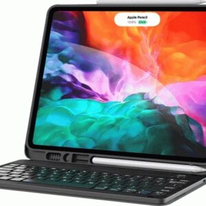 Green Premium Vegan Leather Case iPad 10.2 With Wireless Keyboard