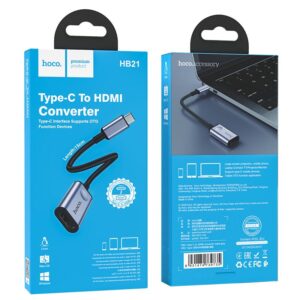 Hoco HB21 Type C To Hdmi Convertor Adapter