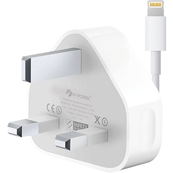 Nyork NYH-18 Wall Charger With Lightning Cable White