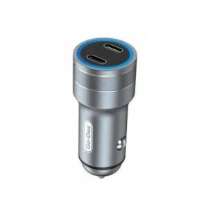 Go Des GD-QC2019 Double PD Output Metal Car Charger Head With Led Light 40W