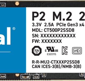Crucial P2 500GB SSD NVMe M.2 Solid State Drive