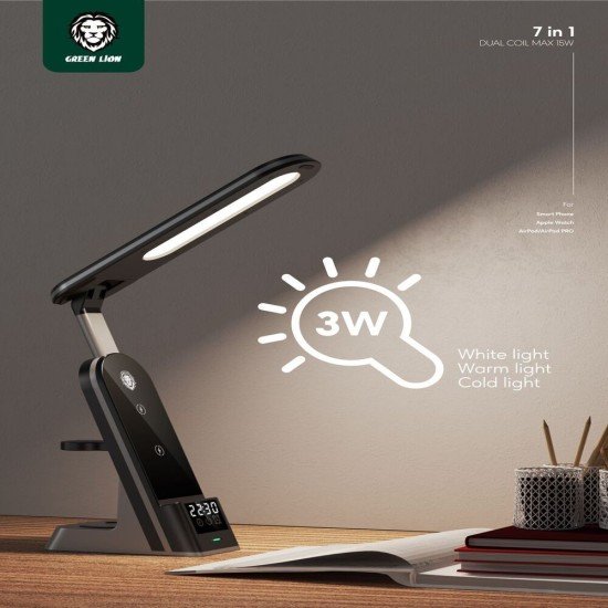 Green 7 In 1 Dual Coil Max 15w High Speed Wireless Charger - Image 3