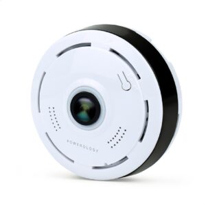 Powerology 1080P Indoor WiFi Panoramic Camera Ultra wide Angle Fisheye Lens Motion detection