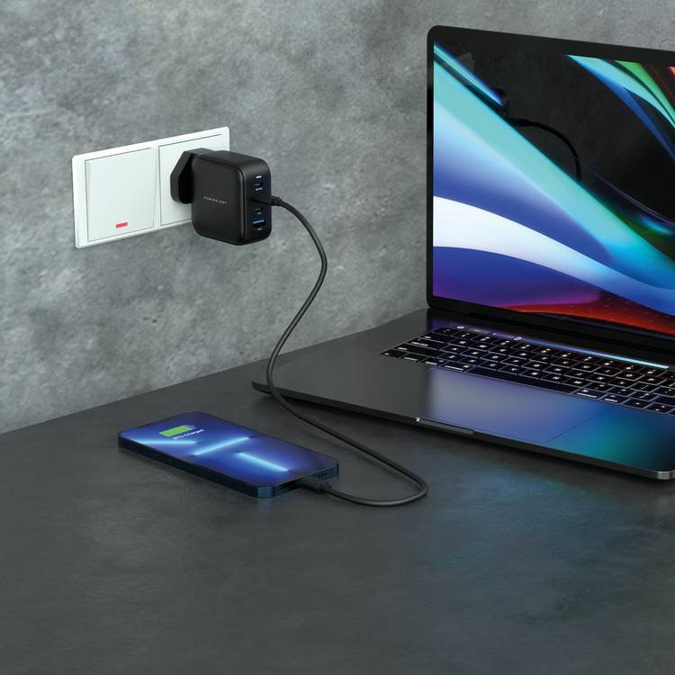 Powerology 3 Port PD +1QC3.0 GaN Wall Charger 100W - Image 5