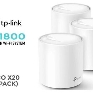 Tp Link Deco X20 AX1800 Whole Home Superior Mesh Wi-Fi 6 System Modem Router (3 pack)