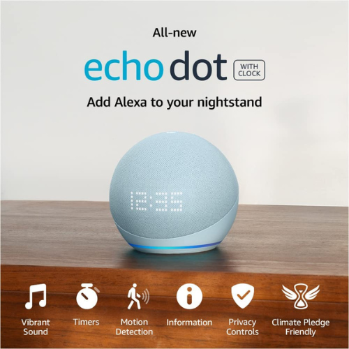 AMAZON ECHO DOT 5TH GEN WITH CLOCK - Image 3