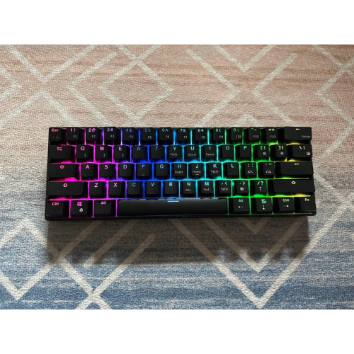 Royal Kludge RK 61 mini black mechanical keyboard-blue switch- wired and bluetooth and wireless 2.4-arabic english - Image 2