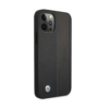 BMW For iPhone 13 Pro Real Leather Hard Case - Black