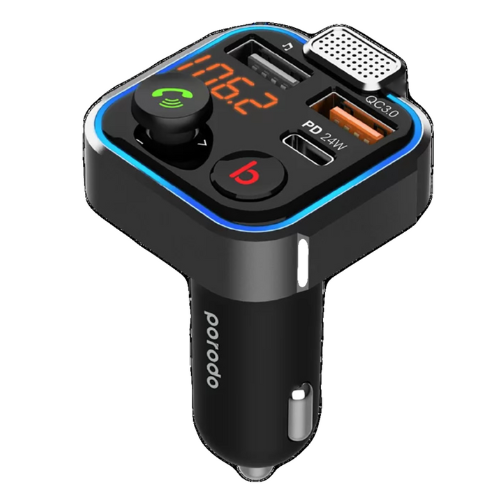 Porodo Smart Car Charger FM Transmitter - Image 3