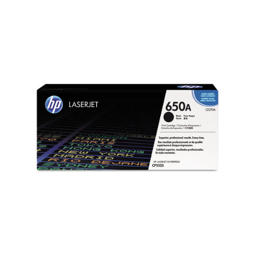 HP 650A LaserJet Black Print Toner Cartridge | CE270A - Image 2