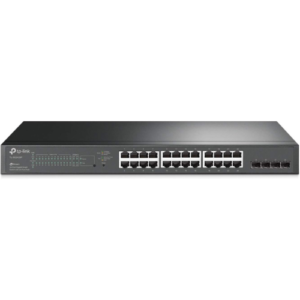 Tp Link TLSG24 28P Switch, 28 Port, Gigabit Ethernet, 24 PoE+, 4 SFP