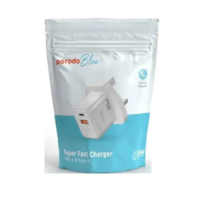 Porodo 20W Super Fast Charger USB A & USB C PB-20WDWC-WH