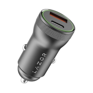 Lazor Voyager S CC20 Car Charger, 20W, Aluminum Alloy, Type-C & USB-A Dual Output