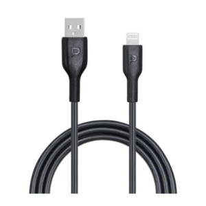 Powerology USB-A To Lightning Data Sync And Charge 1.2m - Black