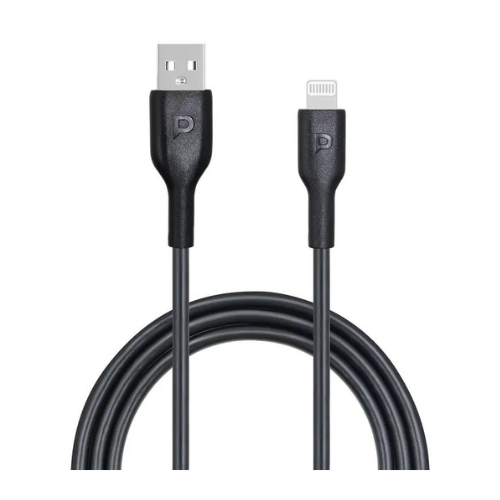 Powerology USB-A To Lightning Data Sync And Charge 1.2m - Black