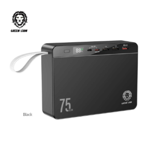 Green Lion Power Volt Mega Capacity Power Bank 75000mAh PD 20W QC3.0 22.5W - Black