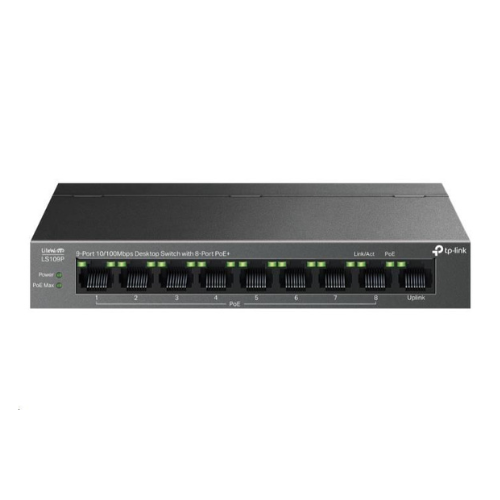 TP LINK LS109P 63W 8 PORT Poe Switch