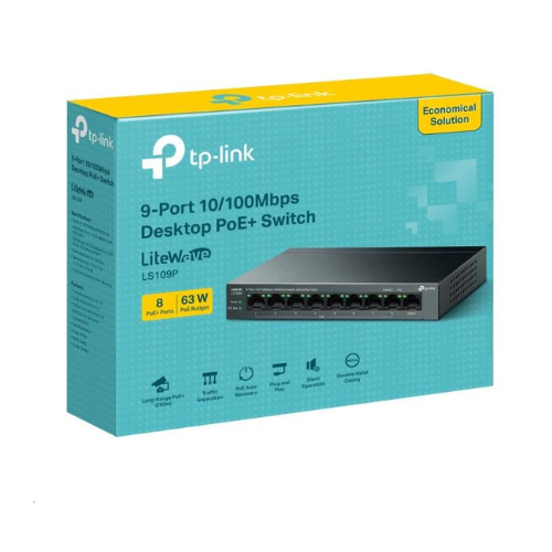 TP LINK LS109P 63W 8 PORT Poe Switch - Image 3