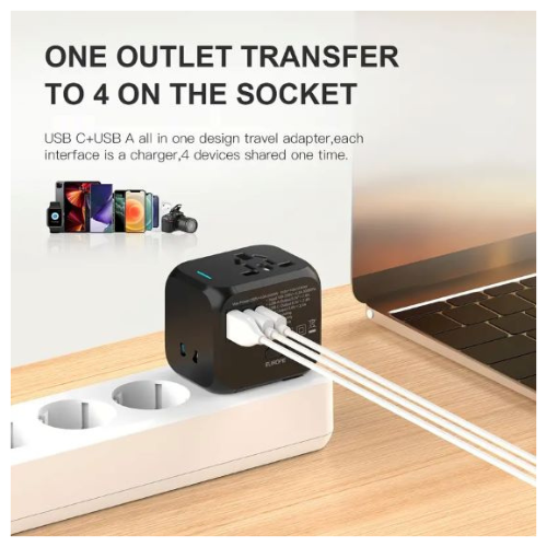 GO-DES 4IN1 World Universal Travel Charger Wide Voltage GD-B6 - Image 4