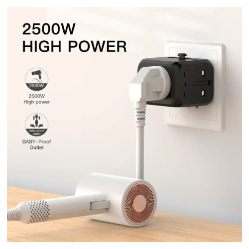 GO-DES 4IN1 World Universal Travel Charger Wide Voltage GD-B6 - Image 3