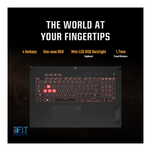 ASUS TUF Gaming F17 FA707NU-DS74 AMD Ryzen 7 7735HS 3.2GHz/17.3''/1920x1080 144Hz IPS/16GB/1TB SSD/6GB NVIDIA GeForce RTX 4050/Win 11 Gaming Laptop - Image 2