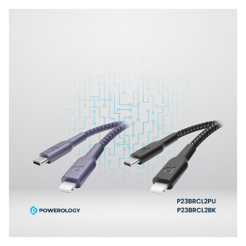 Powerology Bradied USB C TO Lightning Data & Fast Charging Cable - Image 2