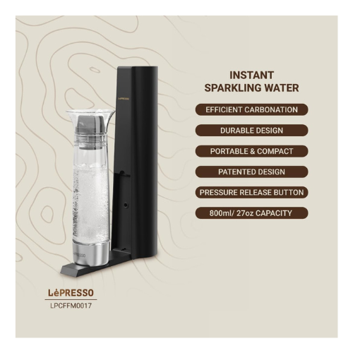 Lepresso Carbonator Instant Sparkling Water Black LPCFFM0017 - Image 2