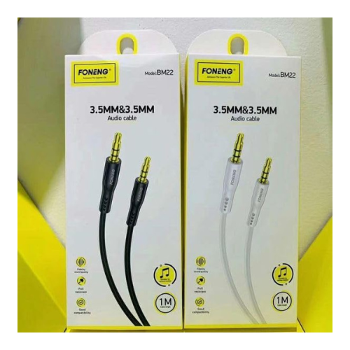 Foneng AUX 3.5 mm Male to Male BM22 AUX Audio cable 3.5mm connector - Image 2