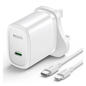 Yesido Yc76l, 20w Fast Charger With USB C To Lightning