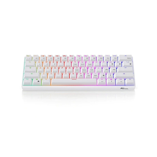 Royal Kludge RK61 mini White mechanical keyboard-Red switch- wired and bluetooth and wireless 2.4 -arabic english - Image 4