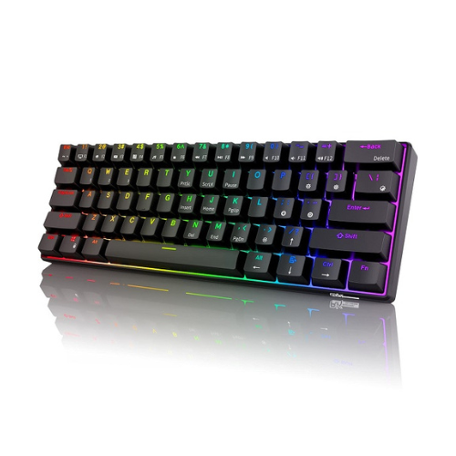 Royal Kludge RK 61 mini black mechanical keyboard-blue switch- wired and bluetooth and arabic english - Image 3