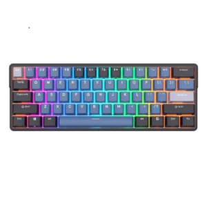 royal kludge rk61 plus mini black mechanical keyboard-Skycyan switch- wired and bluetooth and wireless 2.4 -arabic english
