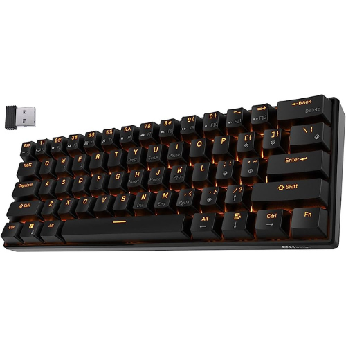 Royal Kludge RK 61 mini black mechanical keyboard-blue switch- wired and bluetooth and wireless 2.4-arabic english - Image 4