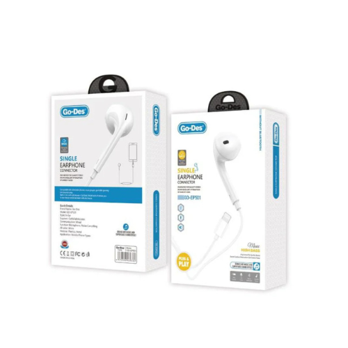 GO-DES Single Earphone Connector Plug And Play IP GD-EP501 - Image 4