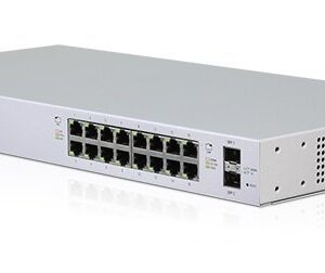 Ubiquiti UniFi US16 150W 16 Port PoE Fully Managed Gigabit Switch with 16 GbE RJ45 Ports and 2 1G SFP Ports