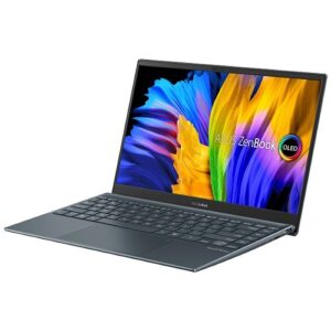 Asus Zenbook 13 OLED UX325EA-OLED001W Slim Laptop – Core i7 2.8GHz 16GB 1TB Shared Win11Home 13.3inch FHD OLED Pine Grey English/Arabic Keyboard