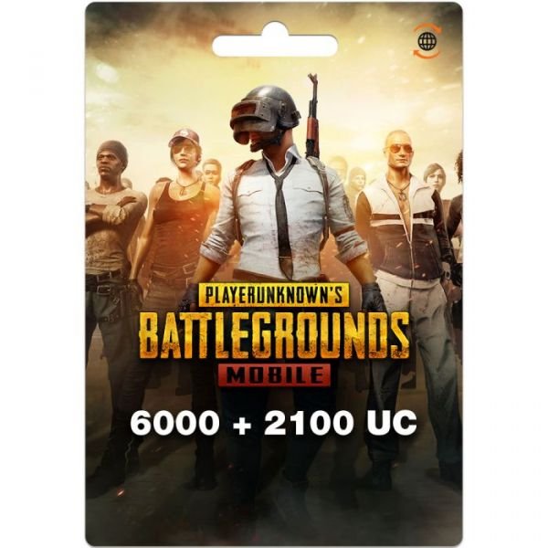 Pubg 6000+2100 UC Retails Gift Card