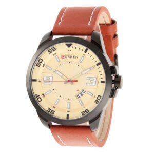 GW Curren 8213 Date Leather Watch
